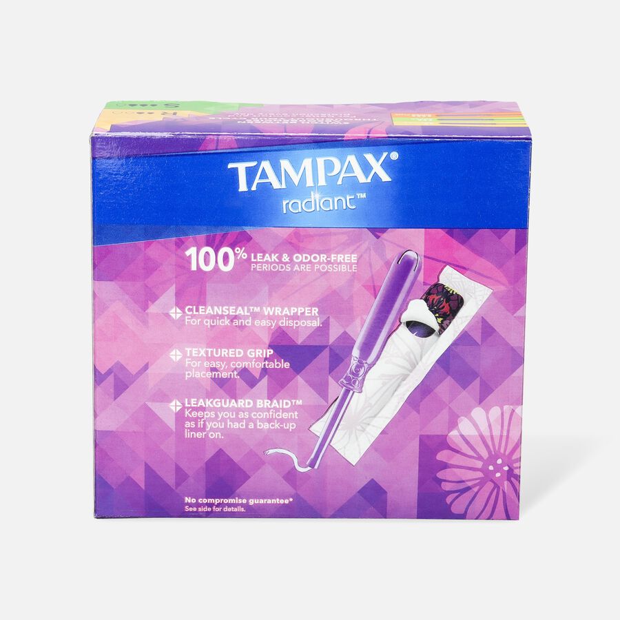 FSA Eligible Tampax Radiant Tampons Duo Pack, Regular/Super Absorbency
